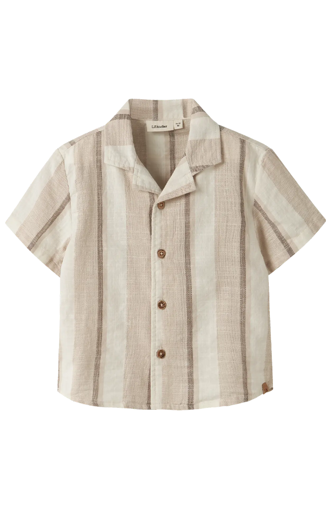 Fibert SS Loose Shirt - Coconut Milk Lil' Atelier Skjorta