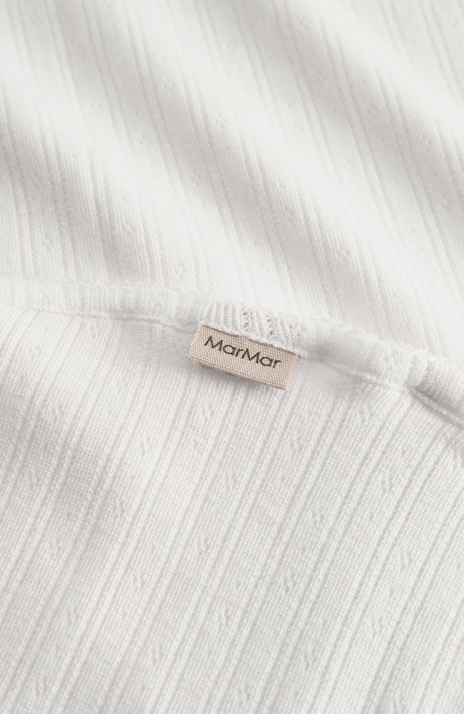Alida Pointelle blanket - Soft White