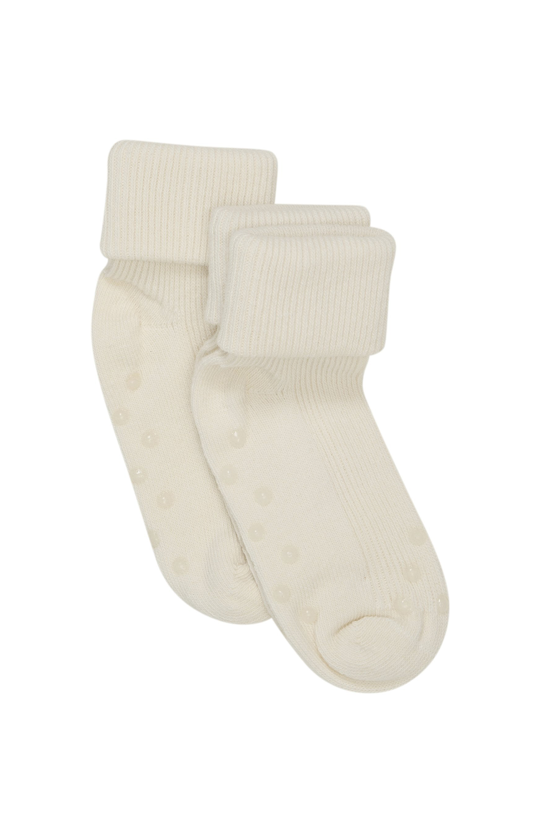 Baby Rib Sock 2-pack - Offwhite Minymo Strumpor