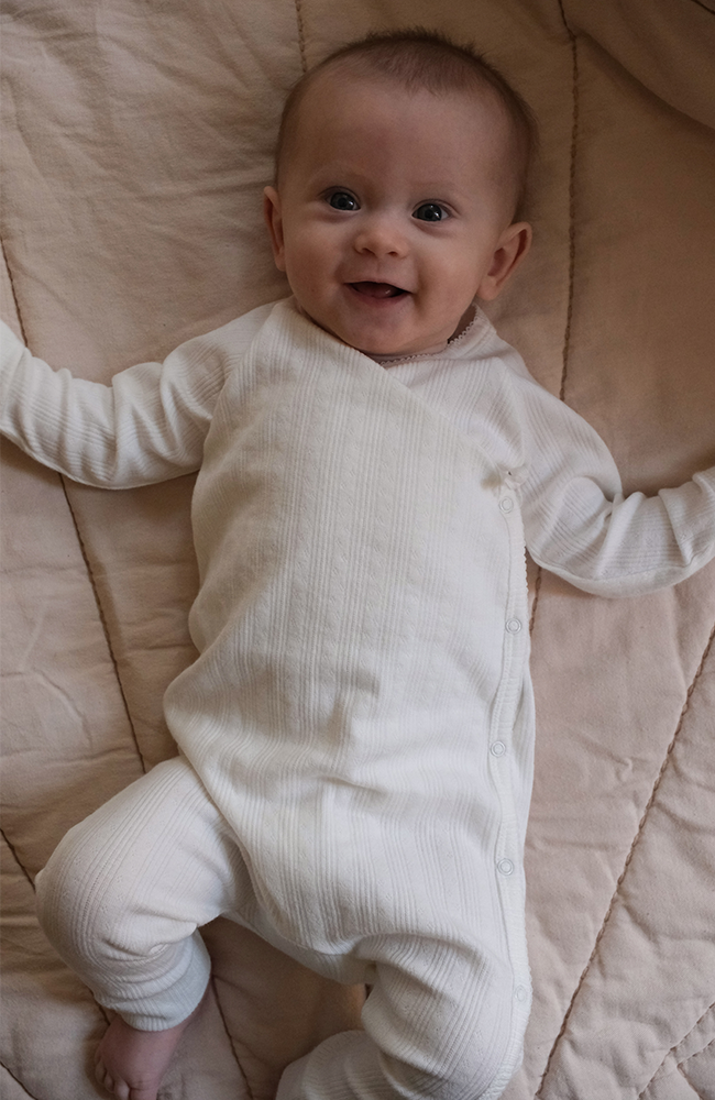 Rula Pointelle Jumpsuit - Soft White
