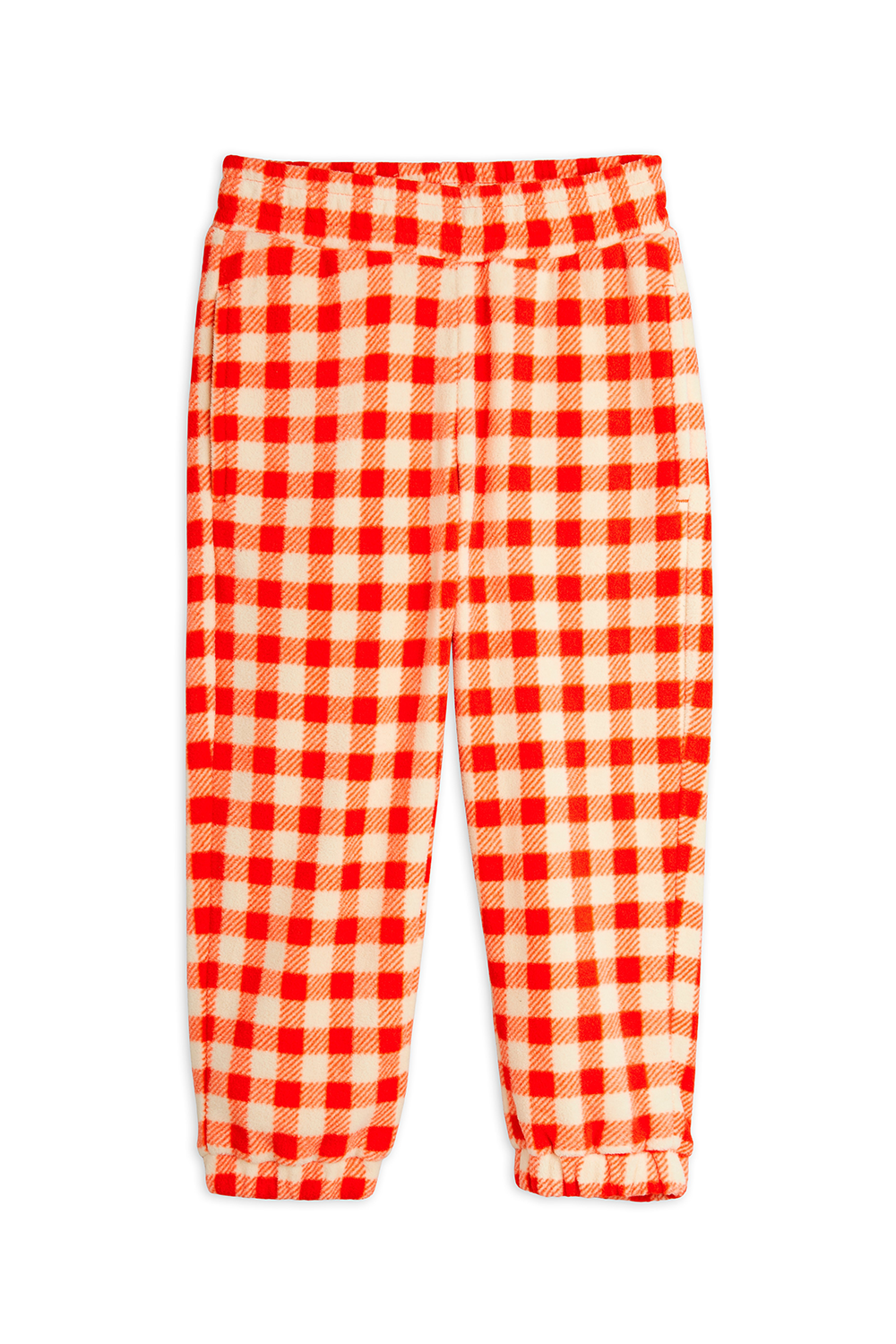 Gingham Fleece Trousers - Red Mini Rodini ytterkläder