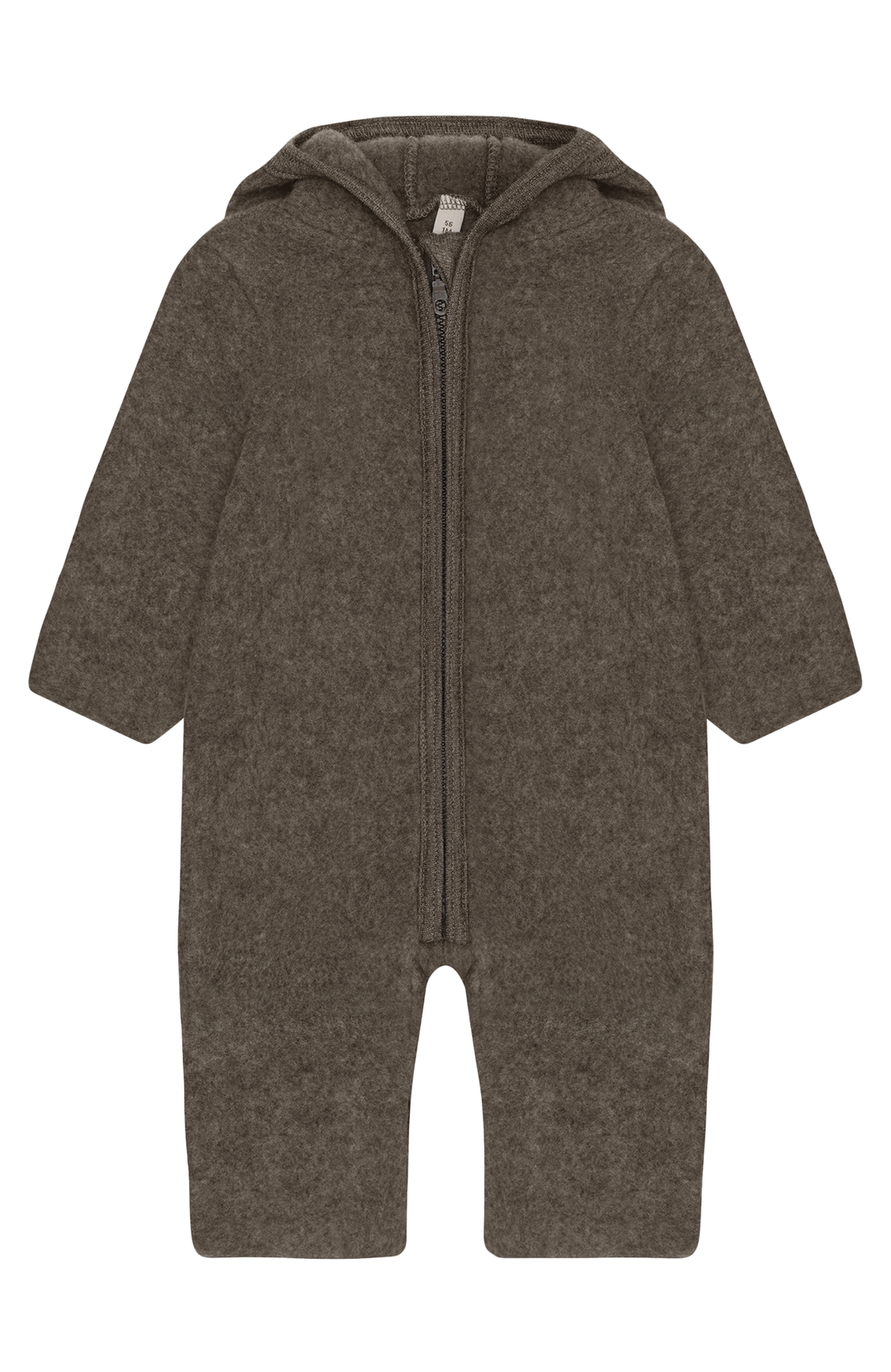 Pram Suit Ears Wool Fleece - Brown Melange HUTTEliHUT ytterkläder
