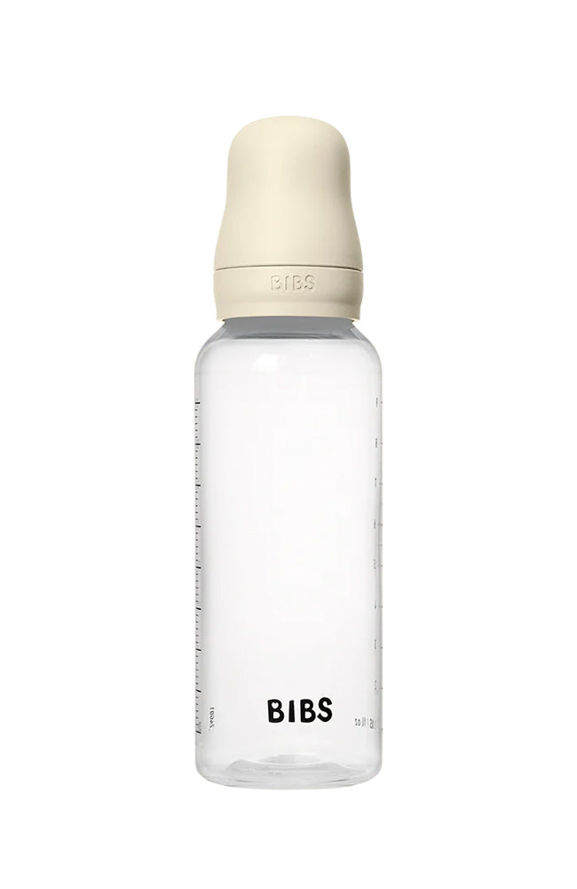 Baby Bottle Complete Set 270ml Silicone - Ivory Bibs Nappflaska