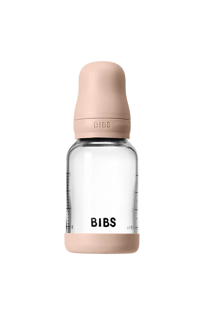 Baby Glass Bottle Set 120ml Silicone - Blush Bibs Nappflaska