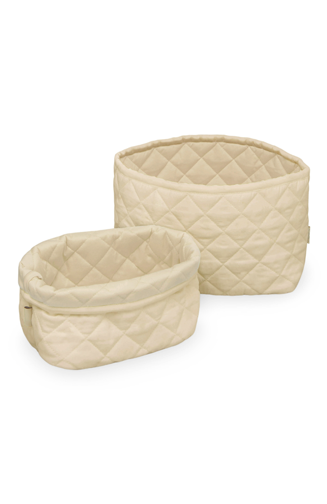 Quilted Storage Basket 2 pack - Praline CamCam Copenhagen Inredning