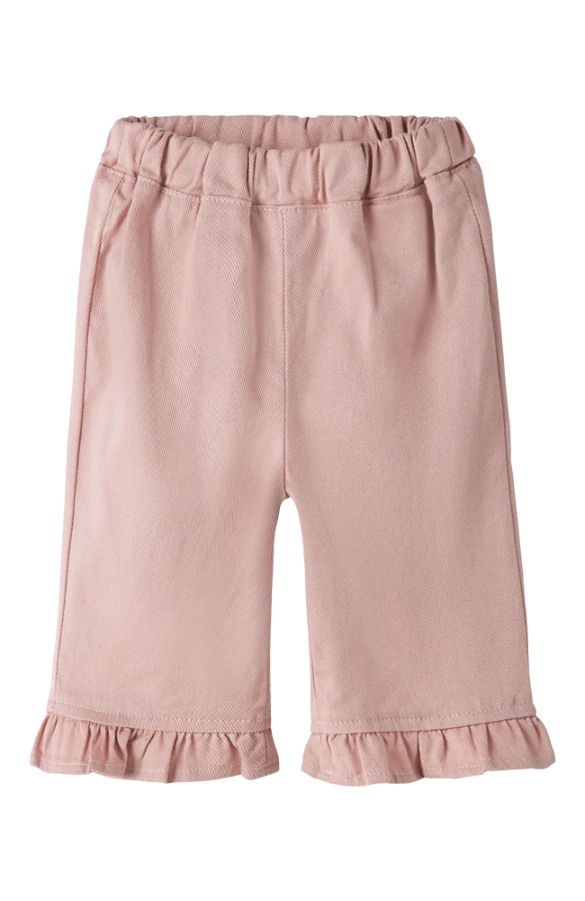 Doreen Wide Twill Pants - Misty Rose