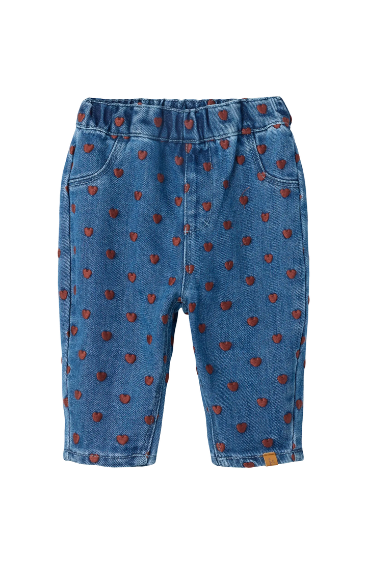 Liva Loose Jeans - Dark Blue Denim Hearts Lil' Atelier Byxor