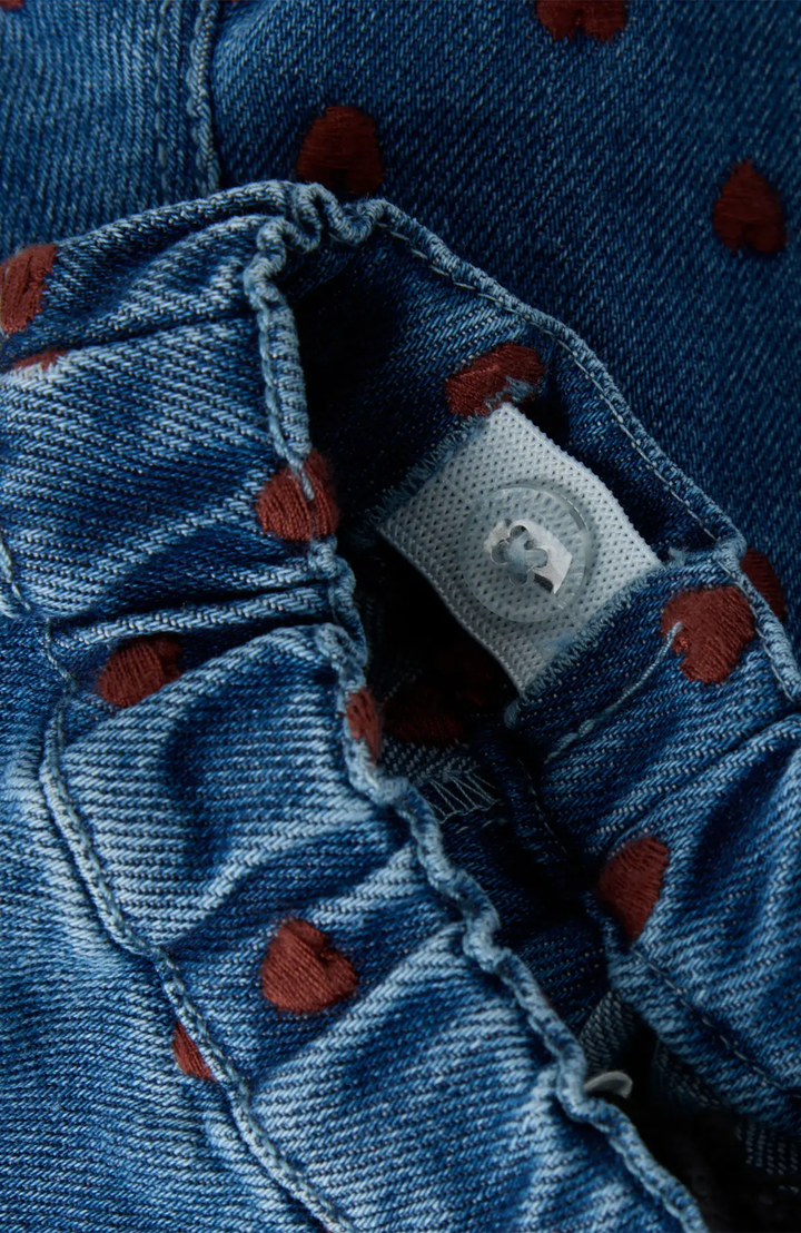 Liva Loose Jeans - Dark Blue Denim Hearts Lil' Atelier Byxor