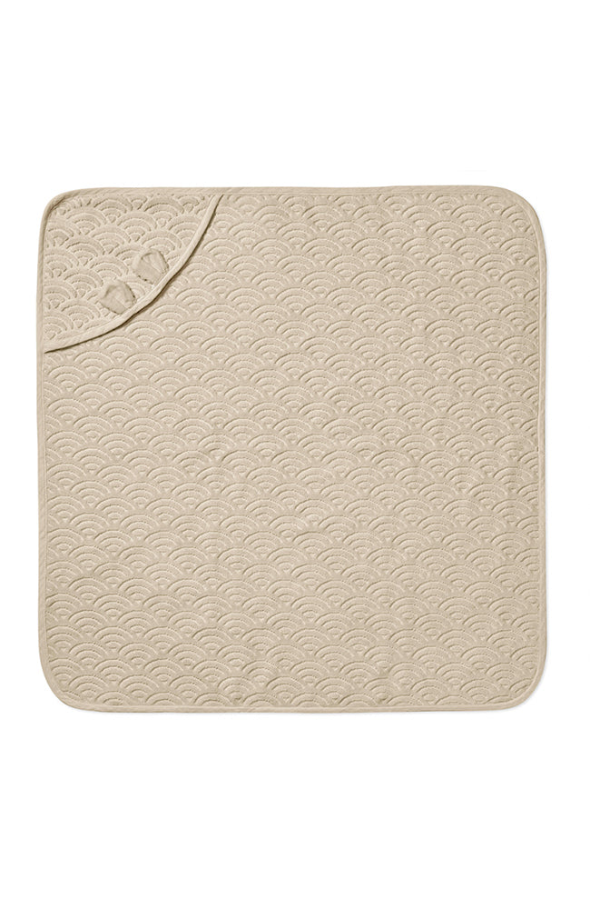 Towel Baby Hooded w/ ears - Almond CamCam Copenhagen Handduk