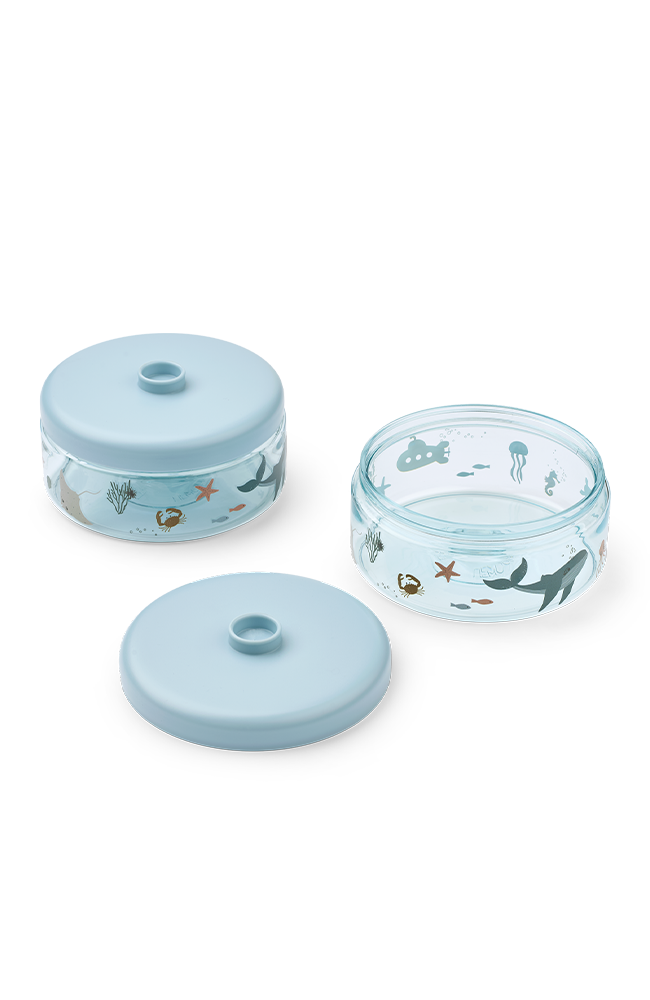 Dominique Food Tritan Boxes 500 ml 2-Pack - Sea creature/Sandy Liewood Äta & Dricka