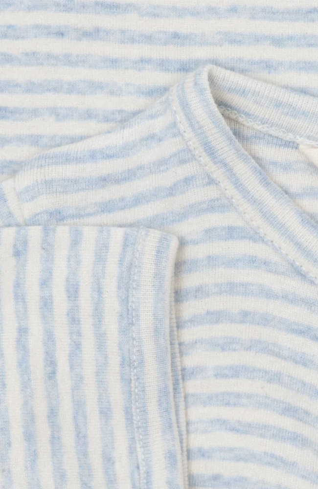 Baby Short Suit Stripe - Mist/Offwhite Serendipity Organics Onepiece