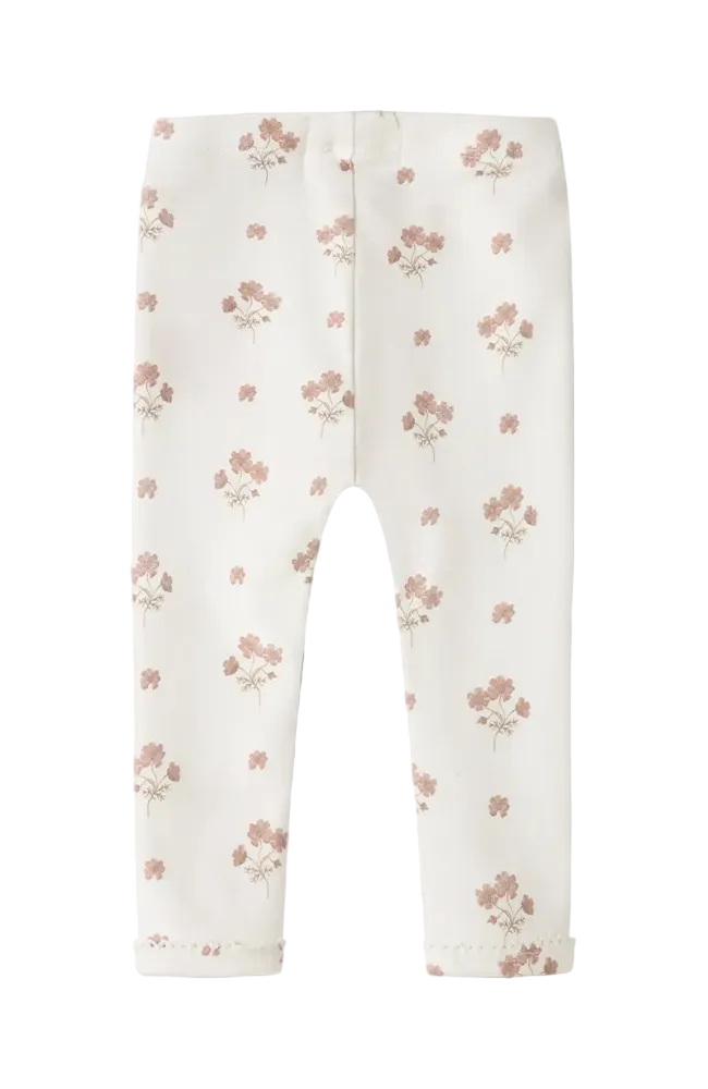 Layo Slim Leggings - Coconut Milk Flower Pink Lil' Atelier Leggings
