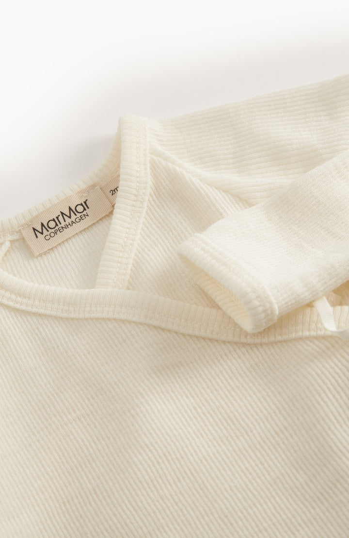 Rula Wool Rib Romper - Natural MarMar Copenhagen Onepiece