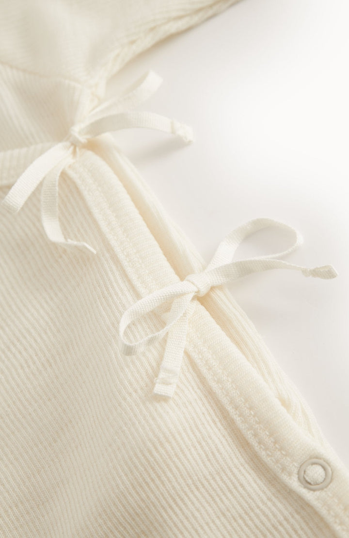 Rula Wool Rib Romper - Natural MarMar Copenhagen Onepiece