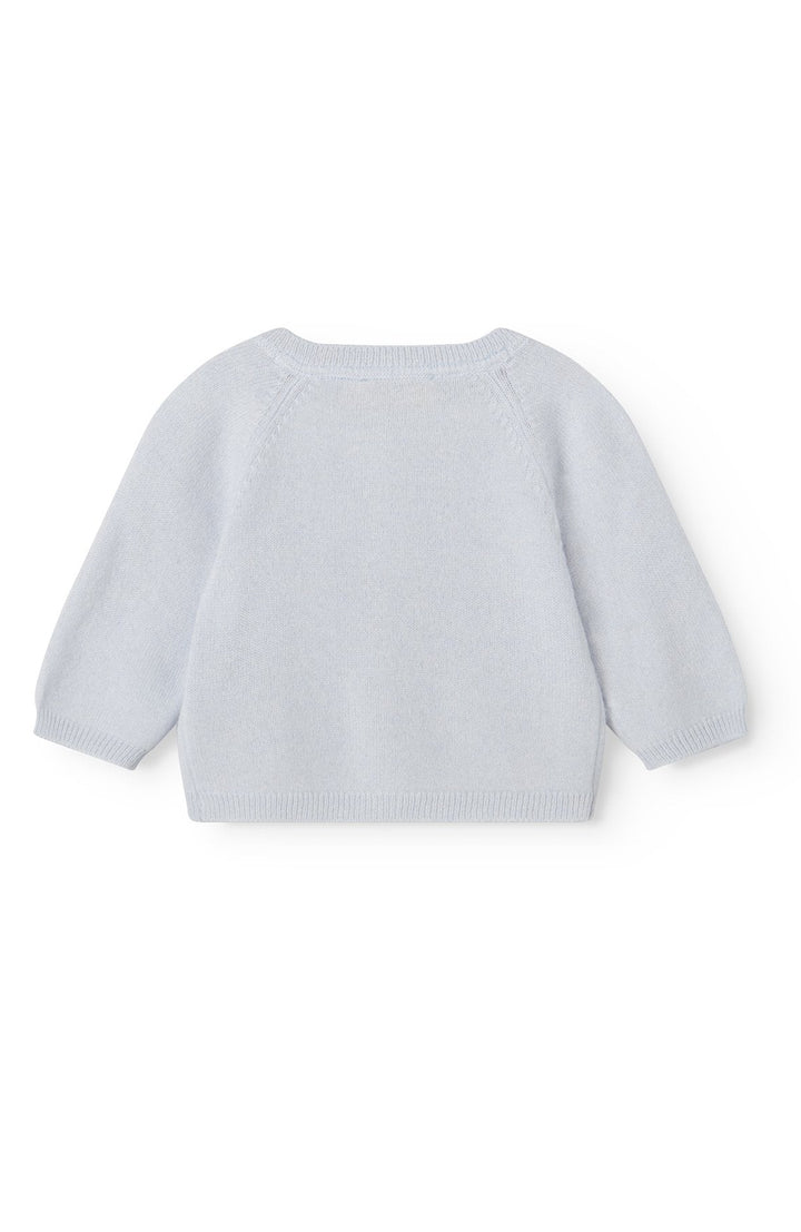 Tamla Cashmere Cardigan - Light Blue Mel – detalj 1