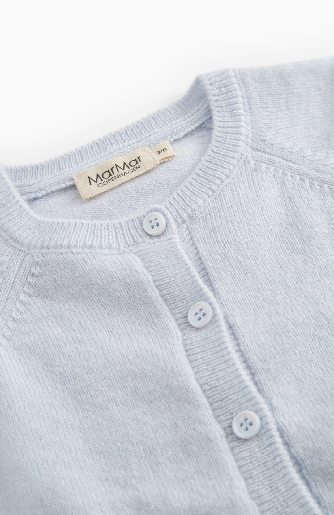 Tamla Cashmere Cardigan - Light Blue Mel – detalj 2