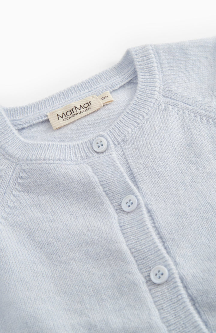Tamla Cashmere Cardigan - Light Blue Mel – detalj 2