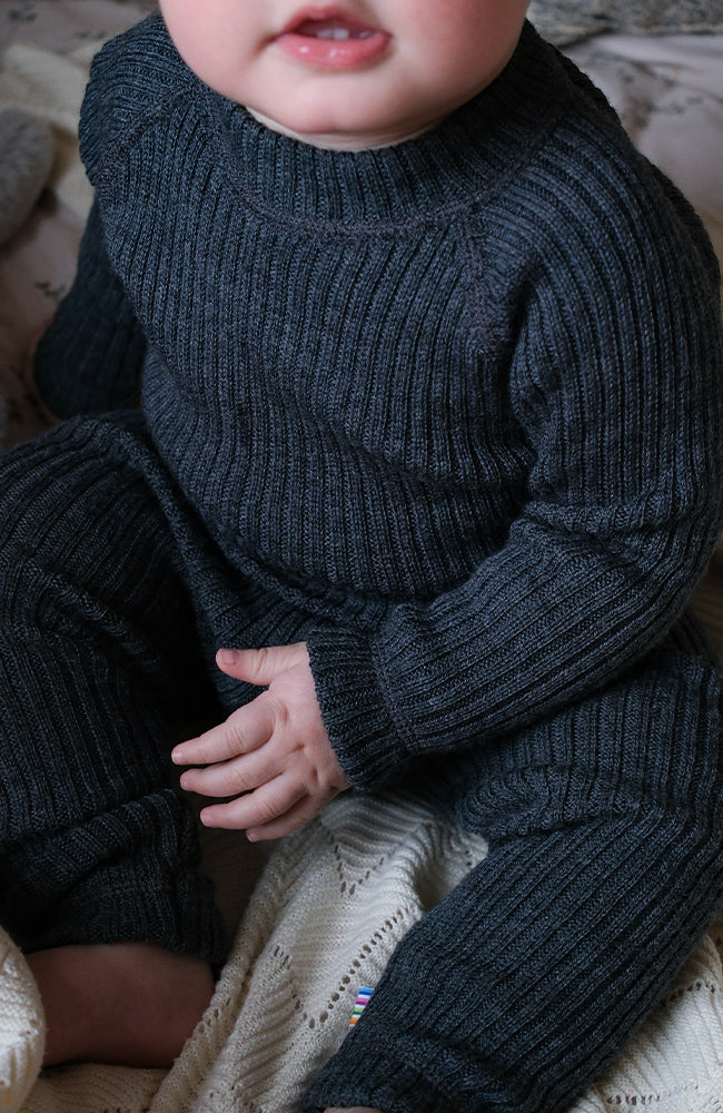 Wool Sweater - Grey Melange Joha Tröja