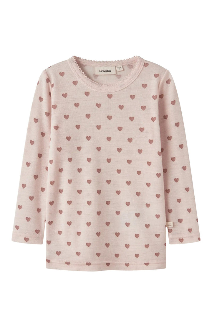 Noel Nia Wool LS Slim Top - Morganite Heart Lil' Atelier Topp