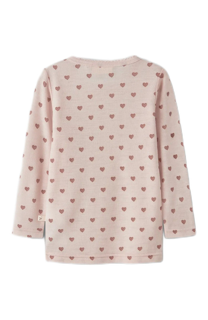 Noel Nia Wool LS Slim Top - Morganite Heart Lil' Atelier Topp