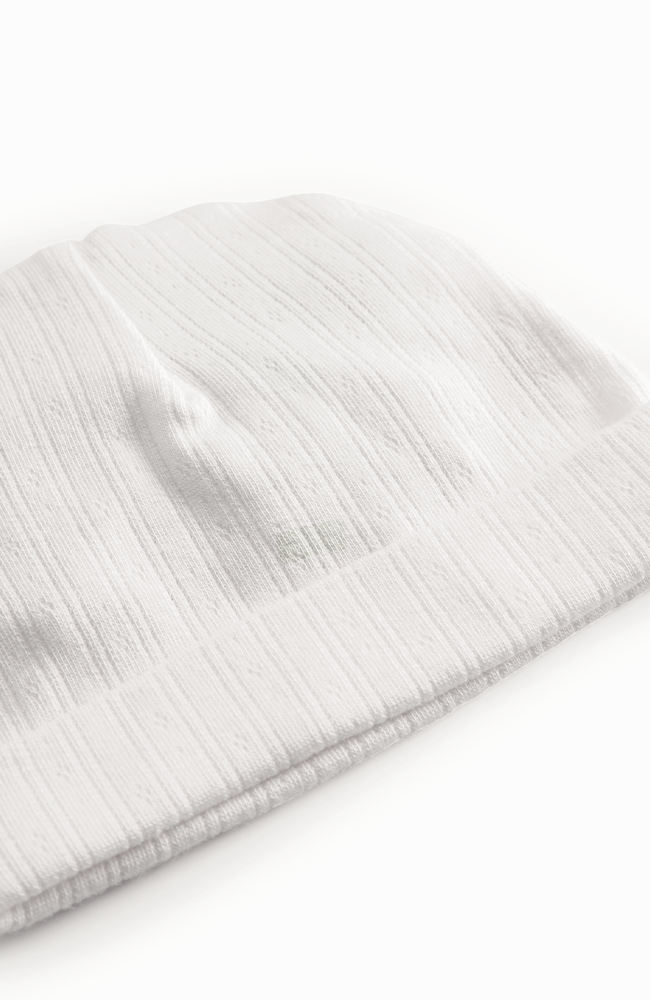 Aiko Pointelle Hat - Soft White