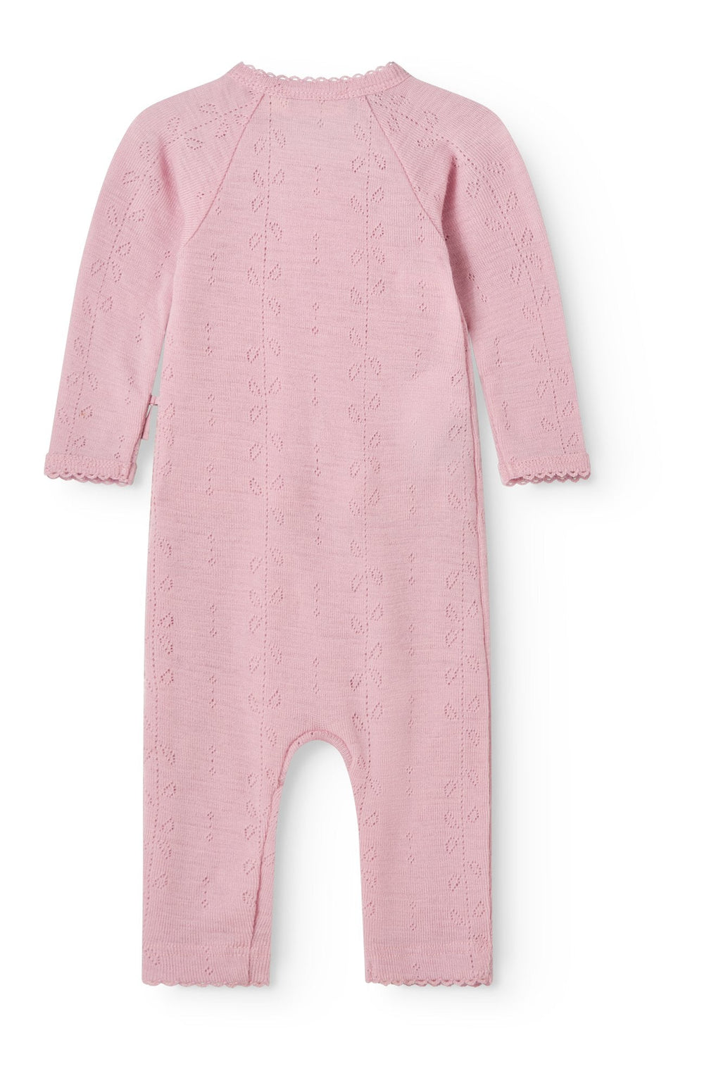 Rula Wool Pointelle Romper - Soft Berry – detalj 1