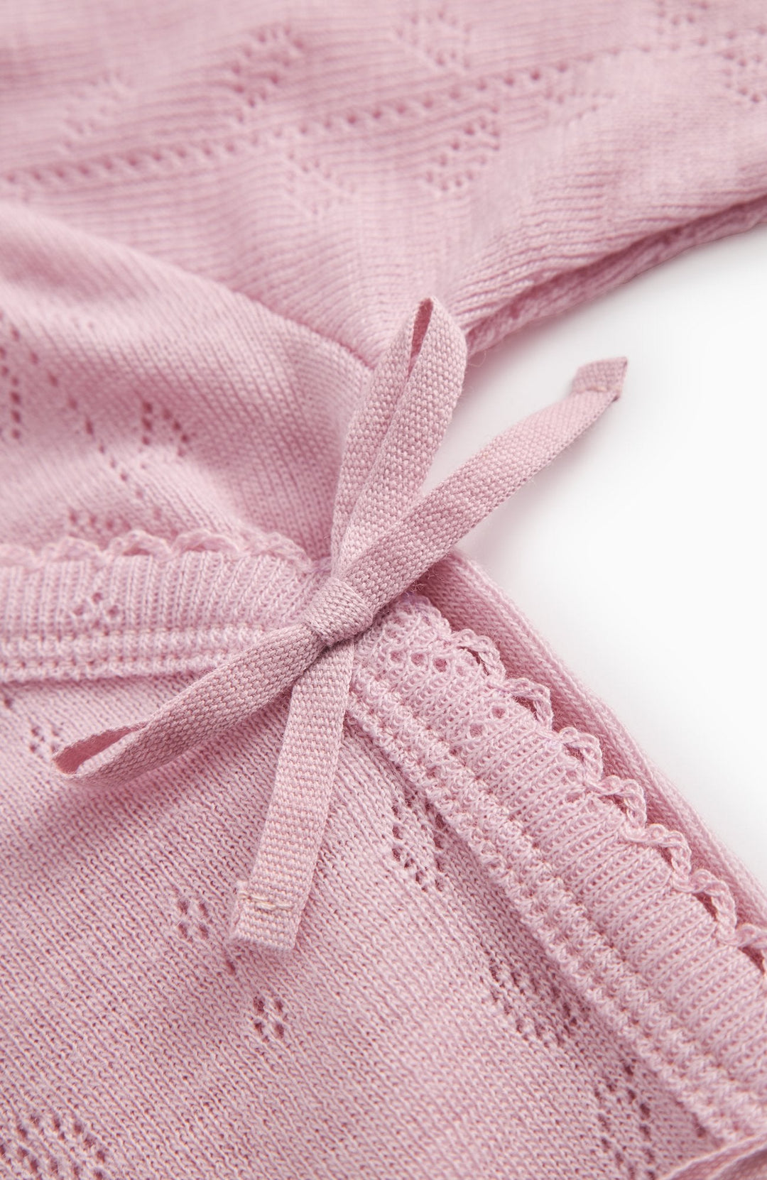 Rula Wool Pointelle Romper - Soft Berry – detalj 3