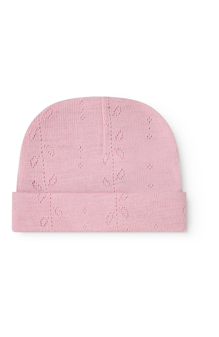Aiko Wool Pointelle Hat - Soft Berry – detalj 1