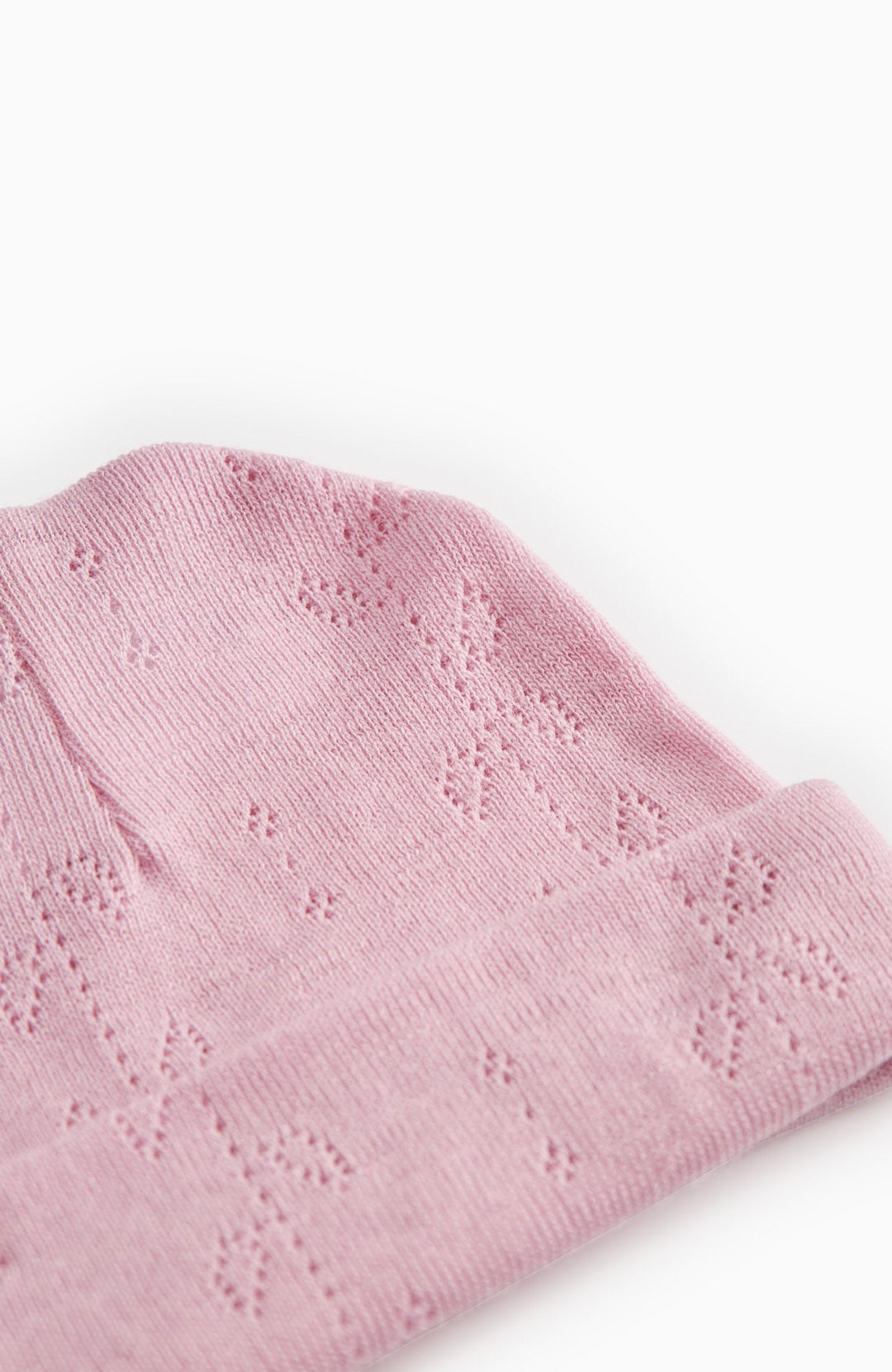 Aiko Wool Pointelle Hat - Soft Berry – detalj 3