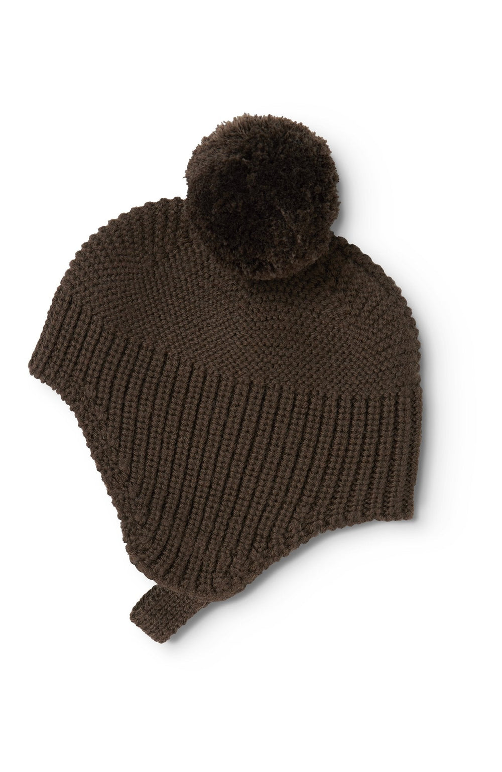 Aly Pompom Light Cotton Wool Fisherman Hat - Dark Roast