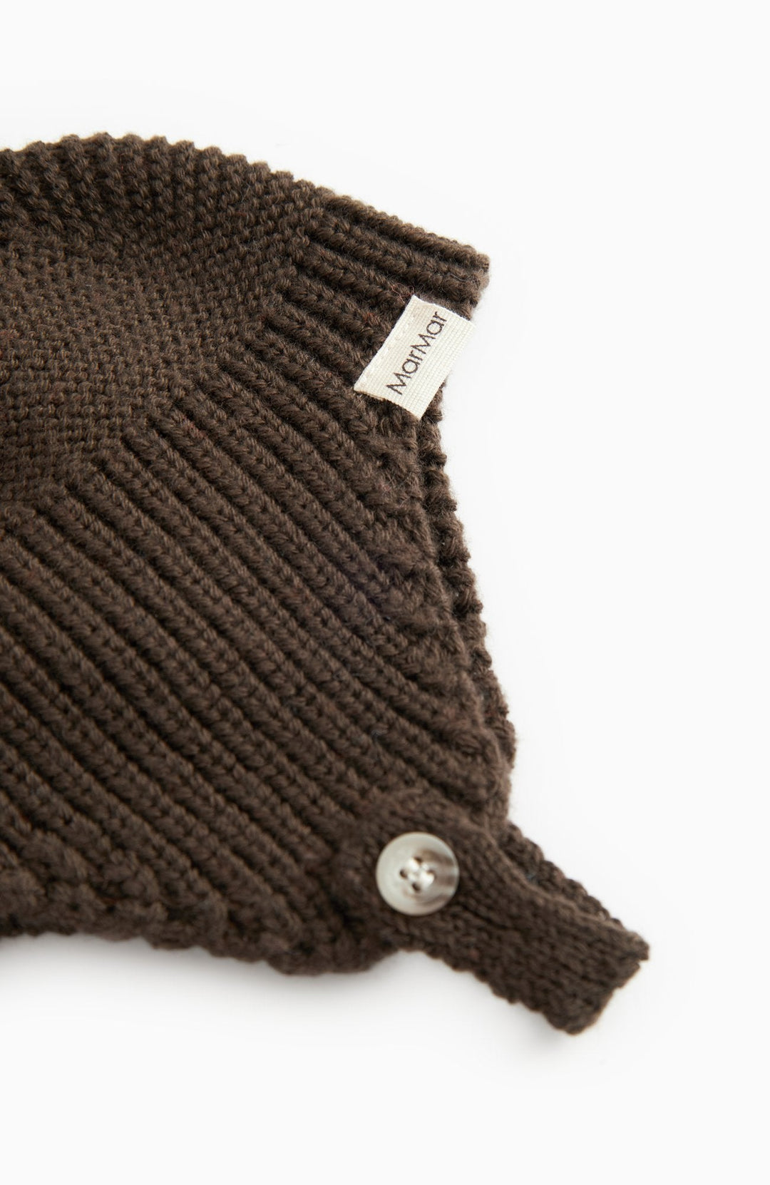 Aly Pompom Light Cotton Wool Fisherman Hat - Dark Roast – detalj 3
