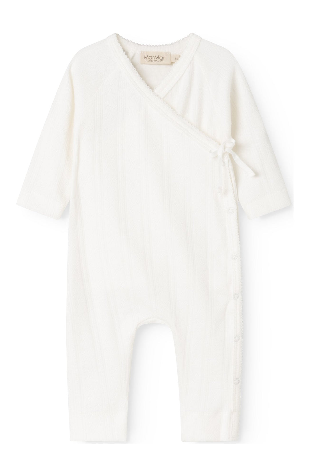 Rula Modal Pointelle Romper - Gentle White MarMar Copenhagen Onepiece