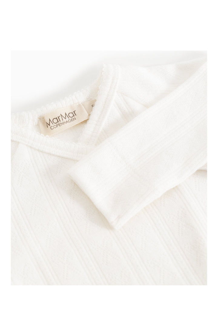 Rula Modal Pointelle Romper - Gentle White MarMar Copenhagen Onepiece