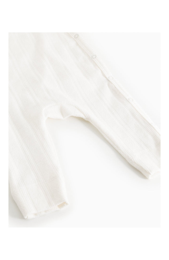 Rula Modal Pointelle Romper - Gentle White MarMar Copenhagen Onepiece