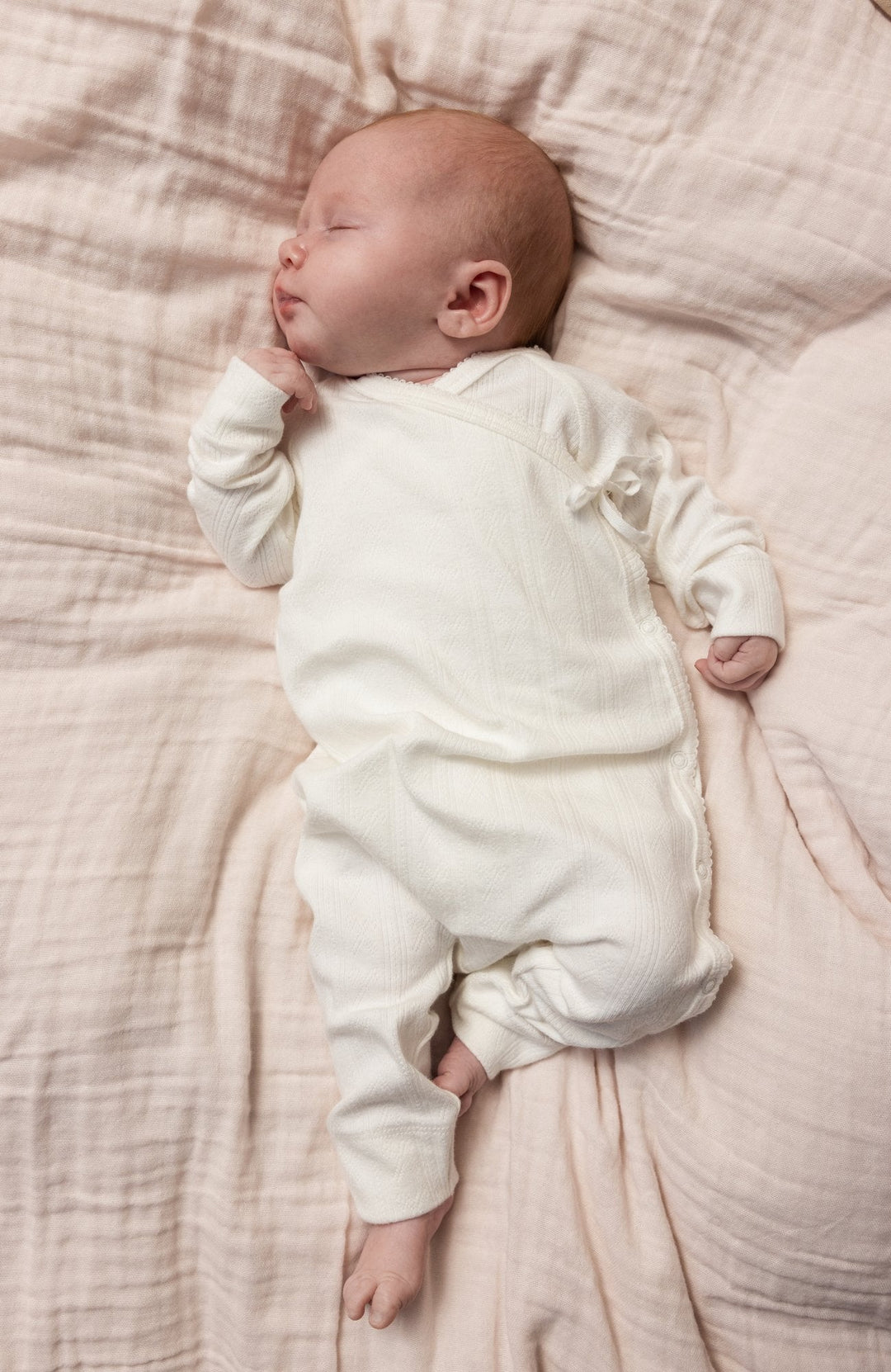 Rula Modal Pointelle Romper - Gentle White MarMar Copenhagen Onepiece