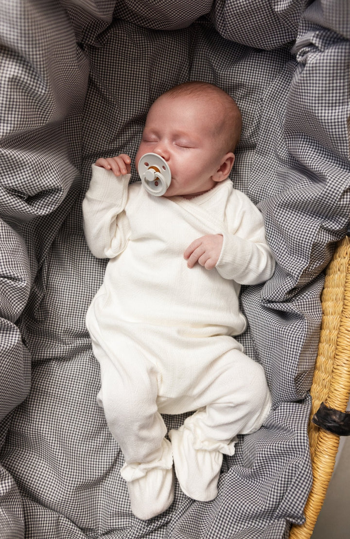 Rula Modal Pointelle Romper - Gentle White MarMar Copenhagen Onepiece
