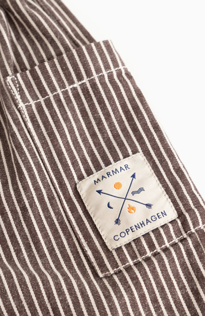 Panto Soft Denim Pants - Dark Brownie Stripe MarMar Copenhagen Byxor
