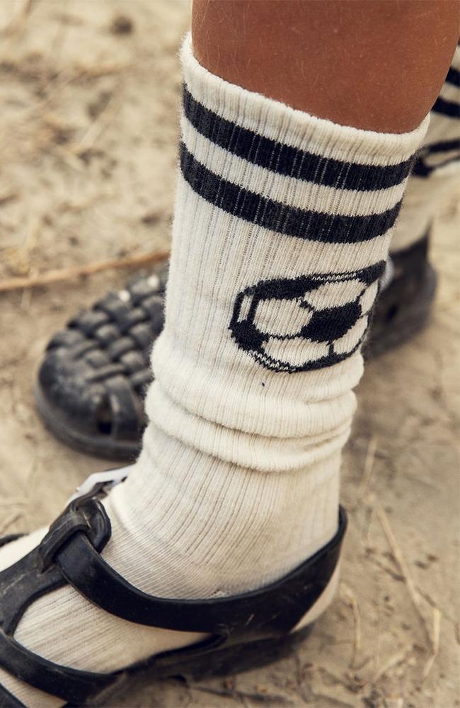 Football Knee-high Socks - Off-white Mini Rodini Strumpor
