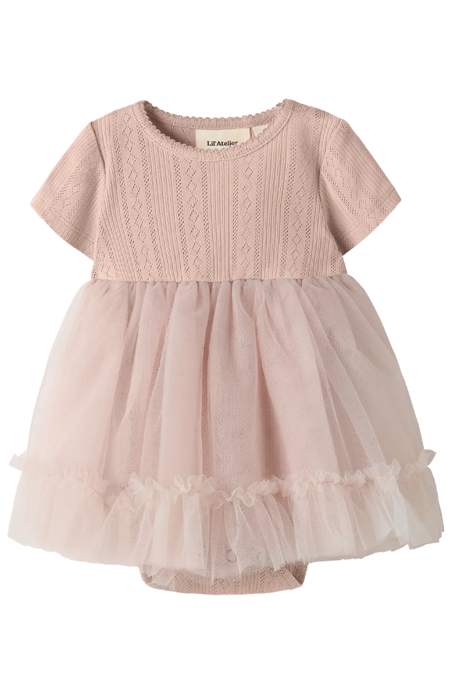 Falina SS Body Dress - Misty Rose