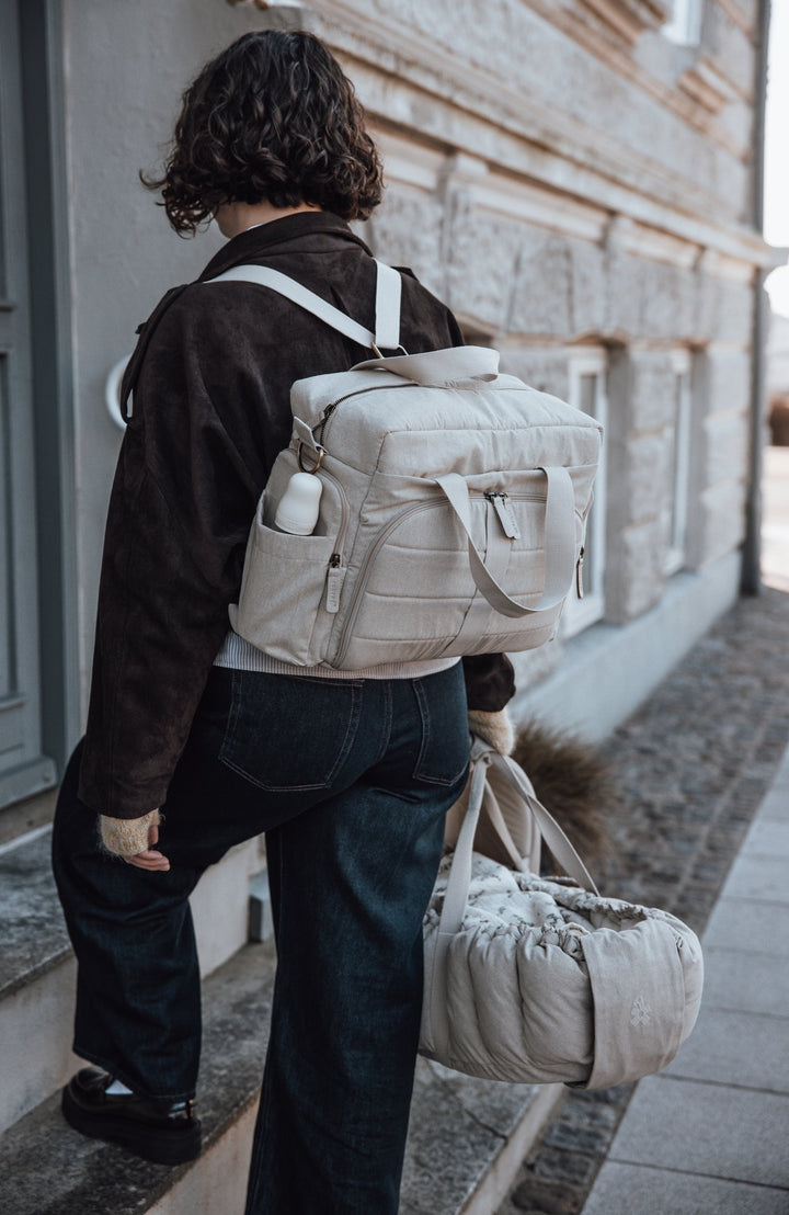 Skötväska On-the-go - Morning Beige Melange Sebra Skötväska