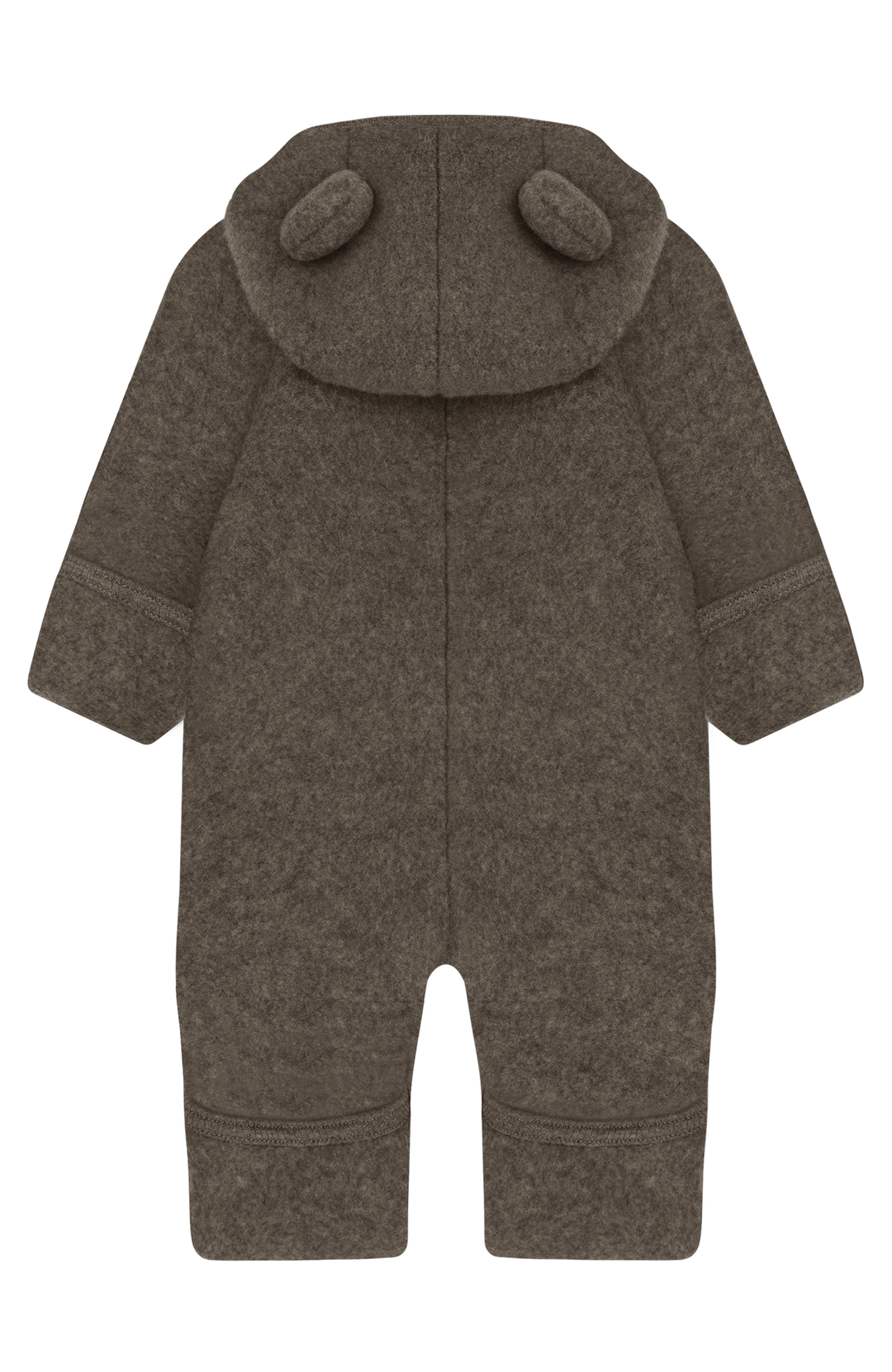 Pram Suit Ears Wool Fleece - Brown Melange HUTTEliHUT ytterkläder