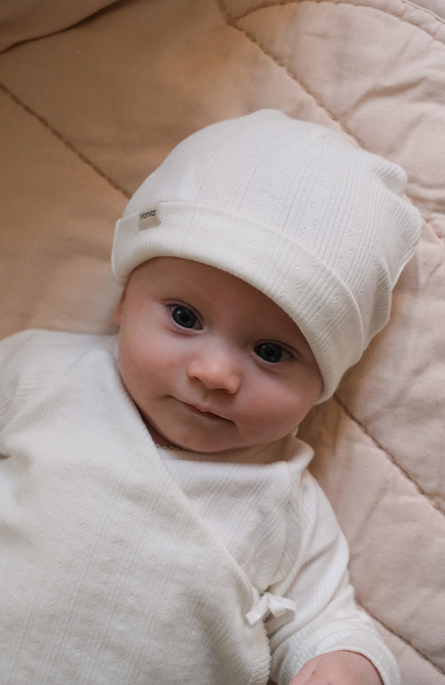 Aiko Pointelle Hat - Soft White