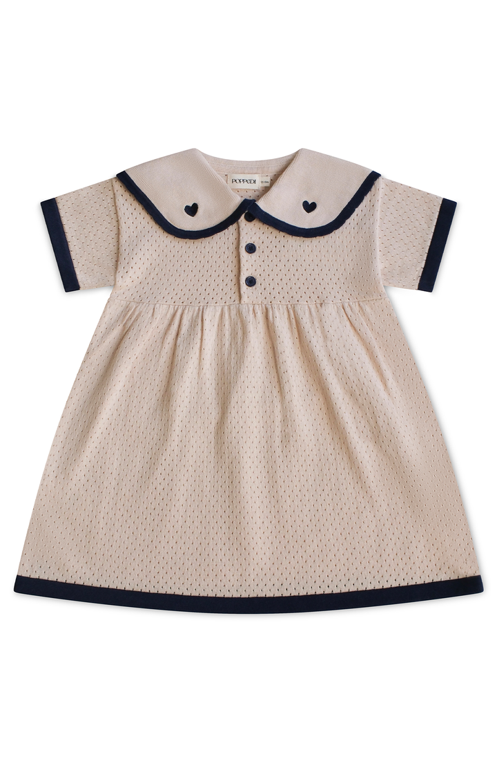 League Sail Dress - Sand/Navy Poppedi Klänning