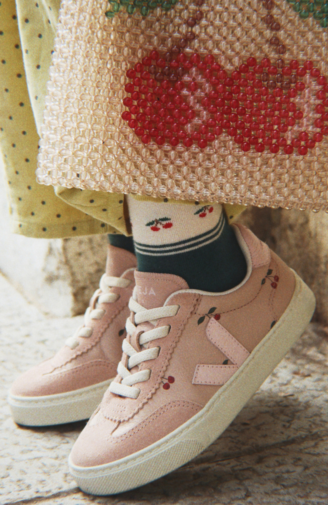 Volley Leather VEJA x Konges Sløjd - Cherry Petale