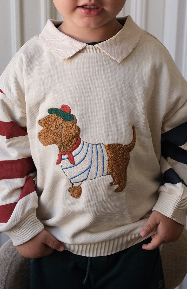 Spotty Sweat Shirt - Brown Rice Konges Slöjd Sweatshirt