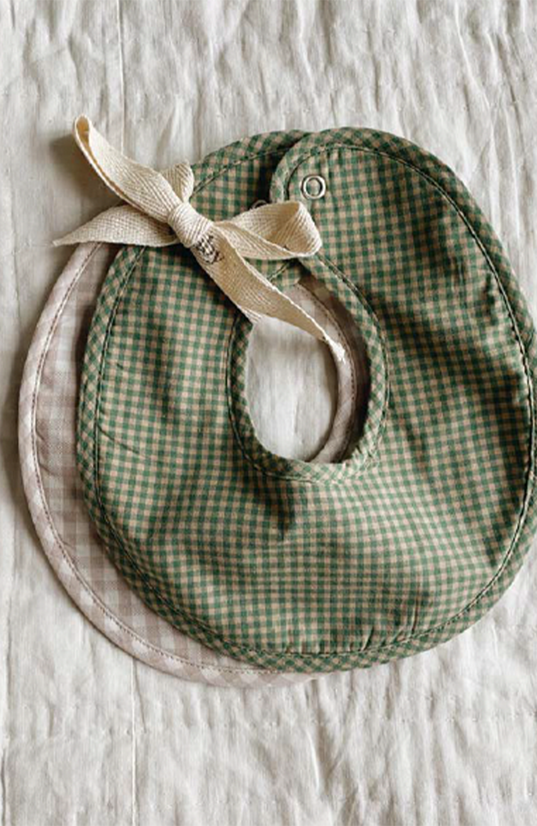 Bibi Bib 2-pack - Green Check Lalaby Dregglis