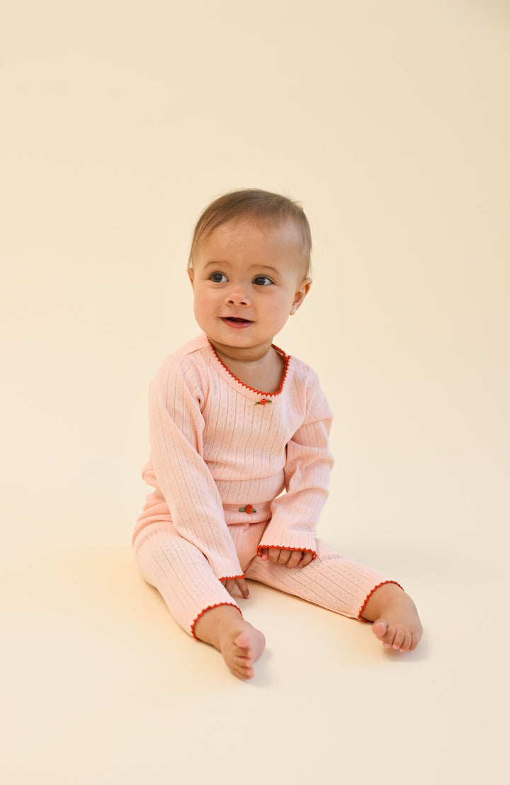 Liva Pointelle Leggings - Soft Rose Flöss Pants