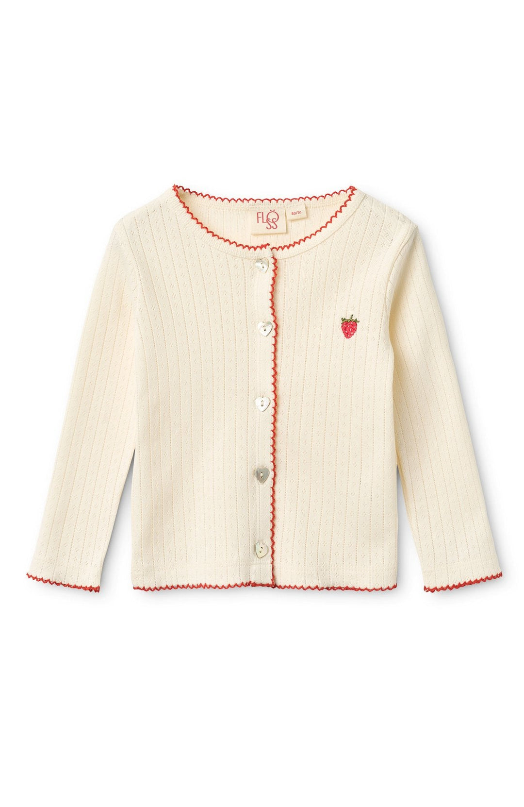 Flora Pointelle Cardigan - Gentle Cream Flöss Cardigan