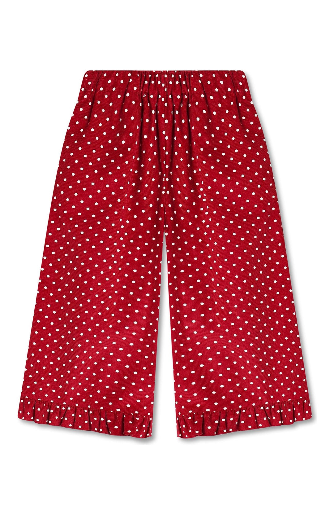 Dolly Dot Ruffle Pant - Red Bud Dot Fliink Byxor