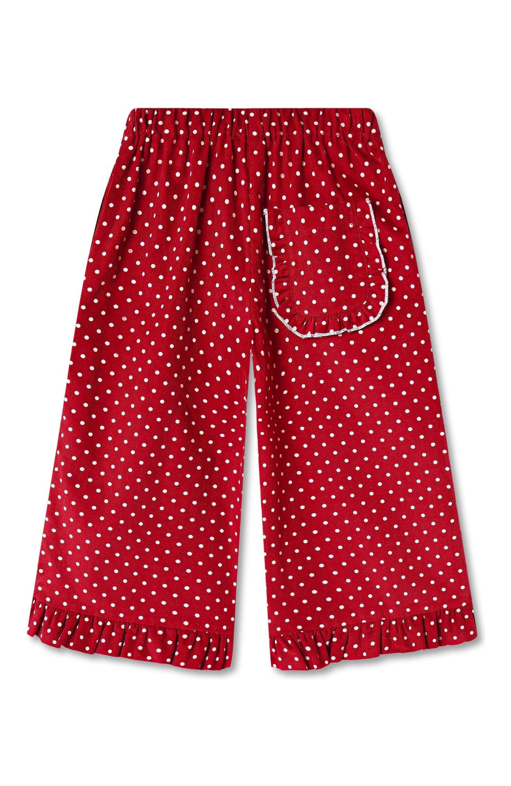 Dolly Dot Ruffle Pant - Red Bud Dot Fliink Byxor